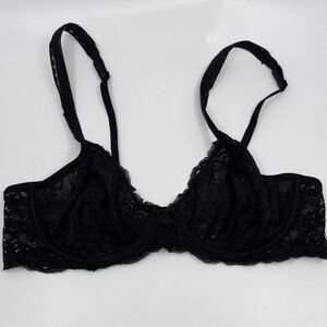 Candies Elegant Black Lace Bralette